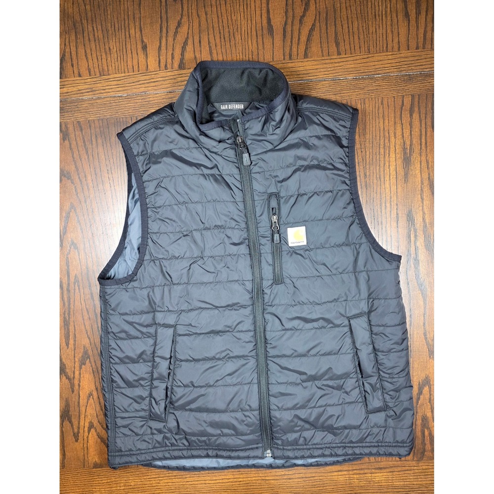 Carhartt Rain Defender Relaxed Fit Insulated Vest Black Mens Large